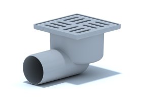 Horizontalus trapas ANI PLAST, TA5104, 06-2-3-611 D-50, su plastikinėmis grotelėmis, 10 x 10 cm