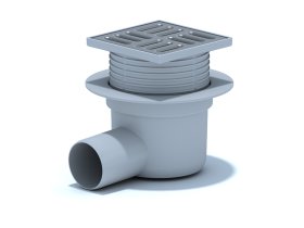 Horizontalus trapas ANI PLAST, TA5602, 06-2-3-620 D-50, reguliuojamas, su met. grotelėmis, 10 x 10 cm