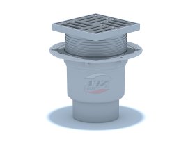 Vertikalus trapas ANI PLAST, TA1712EU, D-110, reguliuojamas, su met. grotelėm 15x15