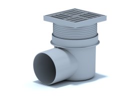 Horizontalus trapas ANI PLAST, TQ1612EU, D-110, reguliuojamas, su met. grotelėm 15x15, sausas