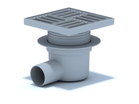 Horizontalus trapas ANI PLAST, TQ5612EU, D-50, reguliuojamas, su met. grotelėm 15x15, sausas