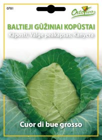 Daržovių sėklos, ORTOVIVO kopūstai Cour di bue Groso, 2,5 g., C