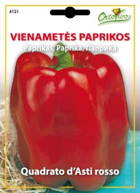 Daržovių sėklos, ORTOVIVO paprika Quadrato d‘Asti rosso, 1,2 g., C