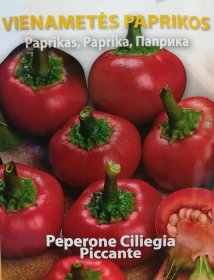 Daržovių sėklos, ORTOVIVO aitrioji paprika Peperone ciliegia piccante, 1,2 g., C