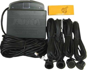 Automobilio parkavimo sistema ALBURNUS YB-818S, sidabrinės spalvos, galiniai, 4 sensoriai su LED displėjumi, 22 cm