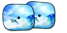 Užuolaidėlė nuo saulės automobilio langui BOTTARI Dolphin, 2vnt.