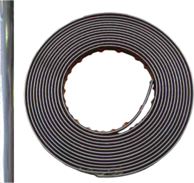 Apsauginė guma ALBURNUS, matmenys 21 x 10 mm, ilgis 8 m, aliuminė spalva