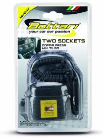 Automobilinis šakotuvas BOTTARI Two Sockets, su laidu, 12V/24V
