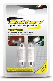 Numerio apšvietimo lemputės BOTTARI Torpedo, 4LED, 2vnt