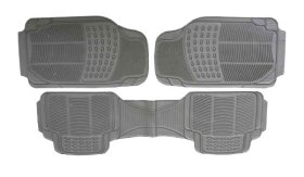 Automobilio kilimėliai ALBURNUS 23-1210PBK, minivenams, guminiai, juodos sp., priekiniai 71x44,5 cm, galinai 43x132 cm, 4 vnt.(2 priekiniai, 2 galiniai (sujungti))