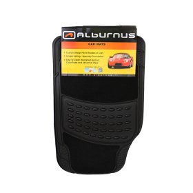 Automobilio kilimėliai ALBURNUS, universalūs, guminiai, su medžiaga, priekiniai 69x45 cm, galiniai 45x43 cm, 4 vnt