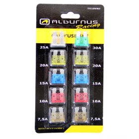 Automobiliniai saugikliai ALBURNUS TX10VNT, 10 vnt.