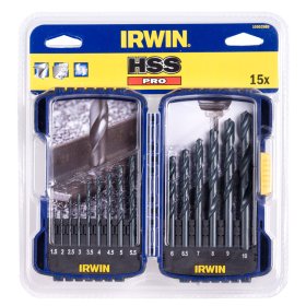 Grąžtų rinkinys metalui IRWIN 01-3989, 1,5-10,0 mm, 15 vnt
