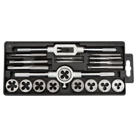 Sriegimo įrankių rinkinys TOPEX 14A425, 3-12 mm, 20 vnt, (sriegikliai, vamzdinės sriegpjovės, laikikliai)