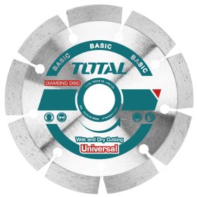 Deimantinis pjovimo diskas TOTAL, sausam pjovimui, 125x22 mm, segmento plotis 7,5 mm, TAC2111253