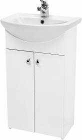 Vonios baldų komplektas CERSANIT MITO Cersania 50, 79,4 x 46 x 31,6 cm,balta, komplekte: praustuvas, maišytuvas, sifonas, silikonas, Lenkija