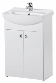 Vonios baldų komplektas CERSANIT MITO Cersania 60, 79,4 x 57 x 36 cm, balta, komplekte: praustuvas, maišytuvas, sifonas, silikonas, Lenkija