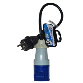 Kištukinis lizdas ir kištukas ELECTRALINE CARAVAN, lizdas CEE, kištukas 10/16A, 3 x 1,5 mm² 30 cm ilgio laidas, 1607