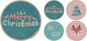 Stalo padėkliukas KALĖDOS, 4 skirtingi dizainai, skersmuo 38 cm
