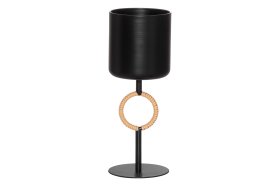 Gėlių vazonas ant stovo 4Living, juodos sp., 20 x 20 x 50,5 cm.