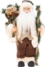 Kalėdinė dekoracija Kalėdų Senelis, su languota kepure, 20 x 10 x 30 cm