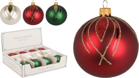 Eglutės žaisliukas, baltos, raudonos arba žalios sp., plunksnų dizaino, 1 vnt., 60 mm