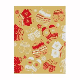 Didelis Kalėdinis dovanų maišelis, kraft popierius, 33,5 x 25 x 11 cm, įvairių dizainų