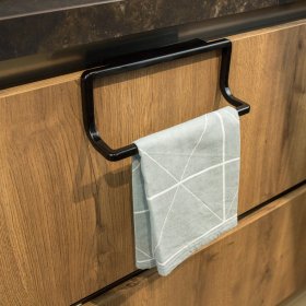 Rankšluosčių kabykla SEPIO, pakabinama ant stalčiaus/durų, juodos spl.