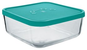 Kvadratinis hermetinis indelis BORGONOVO Igloo, 15 cm, 960 ml, stiklinis