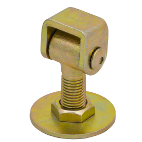 Vartų vyris DOMAX, ZRS, M20, su plokštele, virinamas, geltonos spalvos, 8422