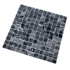 Natūralaus akmens mozaika MONA MOSAICS Lah043-23P, 305 x 305 x 6 mm, spl. nero marmuras