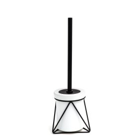 Tualeto šepetys RIDDER Mila, pastatomas, balta/juoda, keramika/nerūdijantis plienas