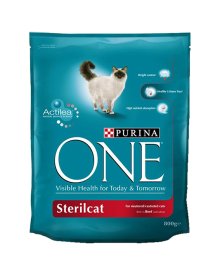 Sausas ėdalas sterilizuotoms katėms ONE, sterilizuotoms katėms, 800g