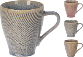 Puodelis, keraminis, 3 skirtingos sp., 410 ml