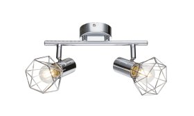 Kryptinis šviestuvas GLOBO Xara I, E14, 2 x 40W, 230V, chromas, 255 x 150 mm, 54802-2