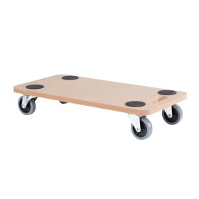 Transportavimo vežimėlis WALTECO, 58 x 29 cm, neslystantys padukai, ratuko skersmuo 75 mm, ratukai skirti kietoms grindims, apkrova 200 kg