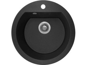 Plautuvė ODUS Laguna Od-319, 510 x 510 x 205 mm, akmens masės, juodos spalvos