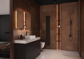 Dušo komplektas FERRO LIPPI ECOLOGICA BVI7UEA, su maišytuvu, reg.stovas, 20 x 20 cm kvadratinė dušo galva, 1 f-jos dušo galvutė, žarna 150 cm, grafito spalva, NP81-BVI7UVL-GM