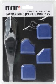 Sandarinimo įrankių rinkinys FOME FLEX Caulking Tool Set, rinkinyje 5 mentelės ir peilis