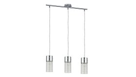 Pakabinamas šviestuvas RABALUX Waterfall, E14, 3 x 40W, 230V, IP20, metalinis, chromo sp., 700 x 1250 x 100 mm, 6447