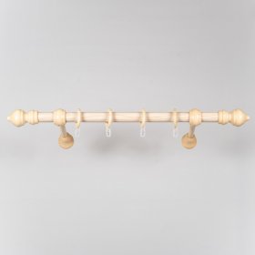 Sieninis karnizas HESORA Su Mediniais Galais, Skersmuo 28 mm, ilgis 2,0 m, alksnio spalvos