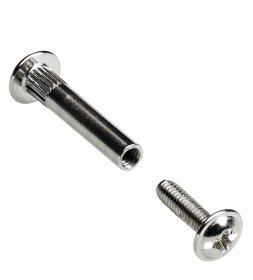 Sujungimo varžtas HETTICH, pak. 10 vnt. 28-38mm, dengtas nikeliu, 89316