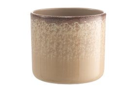 Kambarinis keraminis vazonas 4Living Oceana, smėlio sp., 17 x 17 x 15 cm.