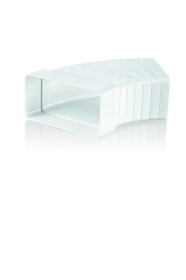 Ventiliacinė alkūnė PLASTIVENT, 55 x 110, kampas 3-48°, horizontali, universali, plastikinė, balta, 52510P