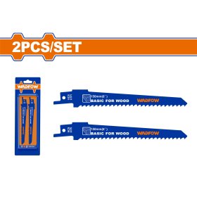 Tiesinio pjūklo pjūkleliai WADFOW, medienai, 6 TPI, HCS, 150 mm, 2 vnt., WJT611D