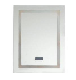 Vonios veidrodis RIDDER Sissi Xl, 80 x 60 x 5,6 cm, LED apšvietimas, Bluetooth, matinis chromas