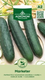 Daržovių sėklos, AGRONOM agurkai paprastieji ilgavaisiai MARKETER, 0,5 g.