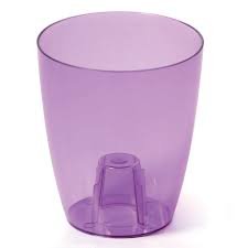 Kambarinis plastikinis vazonas orchidėjai COUBI, violetinės sp., vazonėlio skersmuo 13 cm.