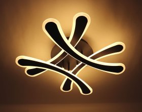 Pakabinamas LED šviestuvas BALTIK GAISMA Prd-C 0521, 2 x 72 W, 230 V, 2700+6400K/4200K/6400+2700K, su infrared pultu, juodos sp., 500 x 500 x 120 mm