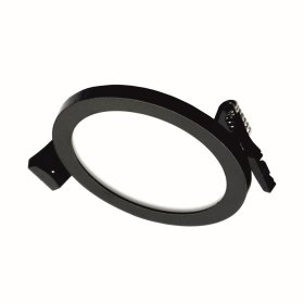 Montuojamas šviestuvas panelė TOPE Split, įl., LED 5W, 3000K, 325 lm, IP44, pjaunamos skylės matmenys 62 mm, siauras rėmelis, apvali, juodos sp., 6003000080